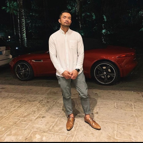 Topman Brown Leather Derby Shoes - Picture 2 of 7